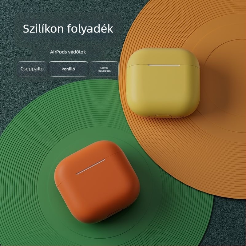 Szilikon védőtok AirPods Pro 2-hoz, AirPods 1–2 Gen-hez és AirPods 3–4 Gen-hez, gravírozott mintával
