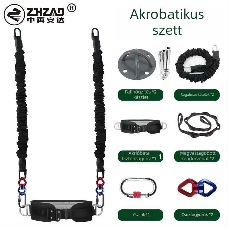 Backflip edzés segédeszköz – nyújtó heveder/jóga kötél, poliészter-pamut, Zhongre-Anda