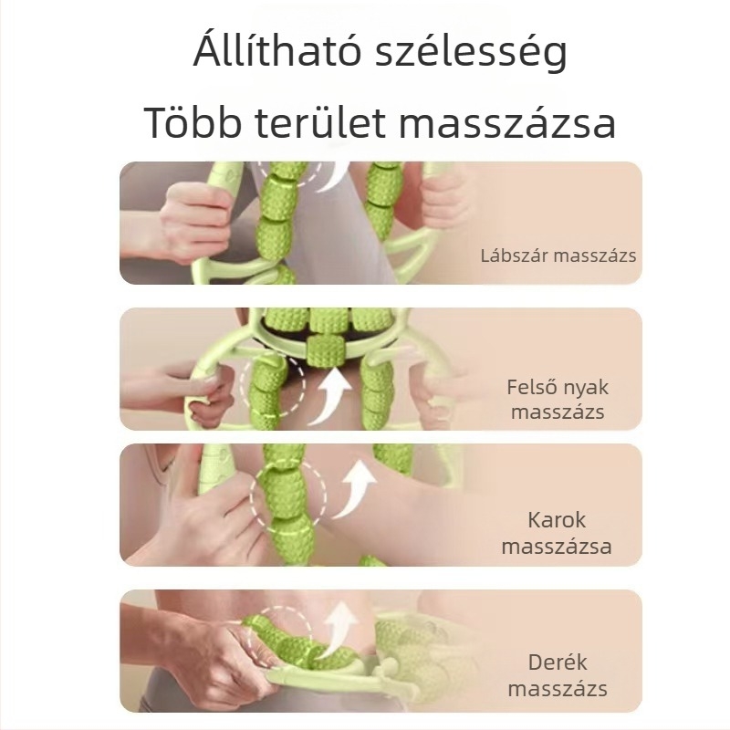 12-görgős habhenger masszírozó izmokhoz és jóga számára – TPE anyag