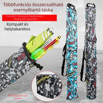 Megvastagodott horgászbot táska, vízálló, kopásálló, összehajtható vászon felszerelés-táska
