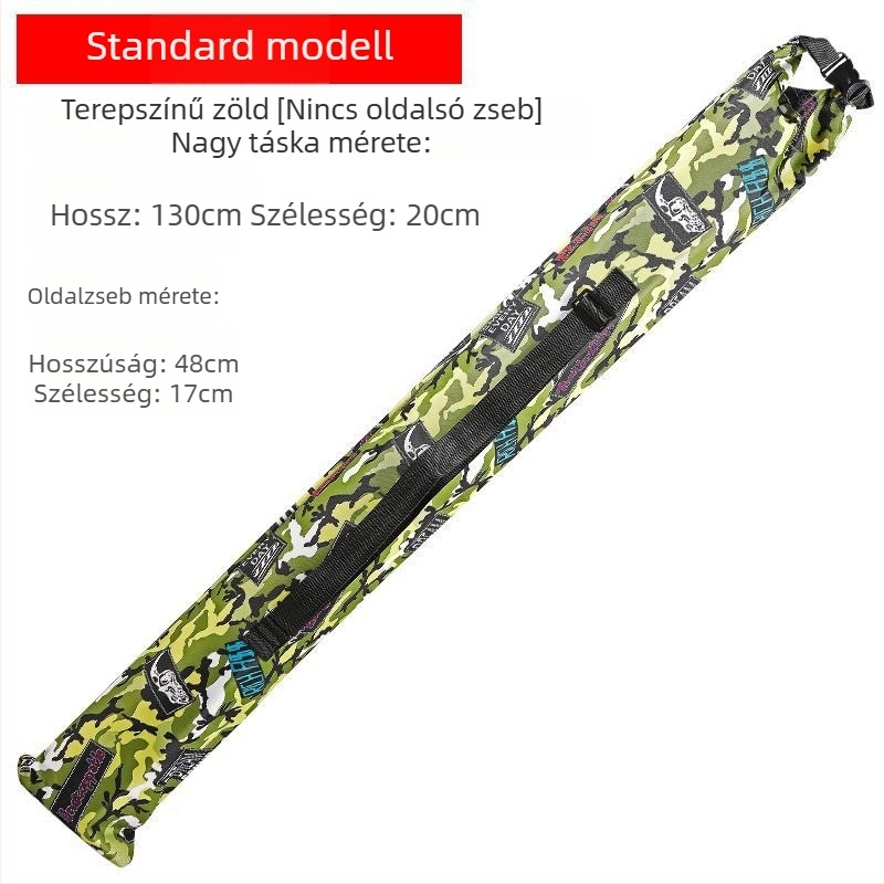 Megvastagodott horgászbot táska, vízálló, kopásálló, összehajtható vászon felszerelés-táska