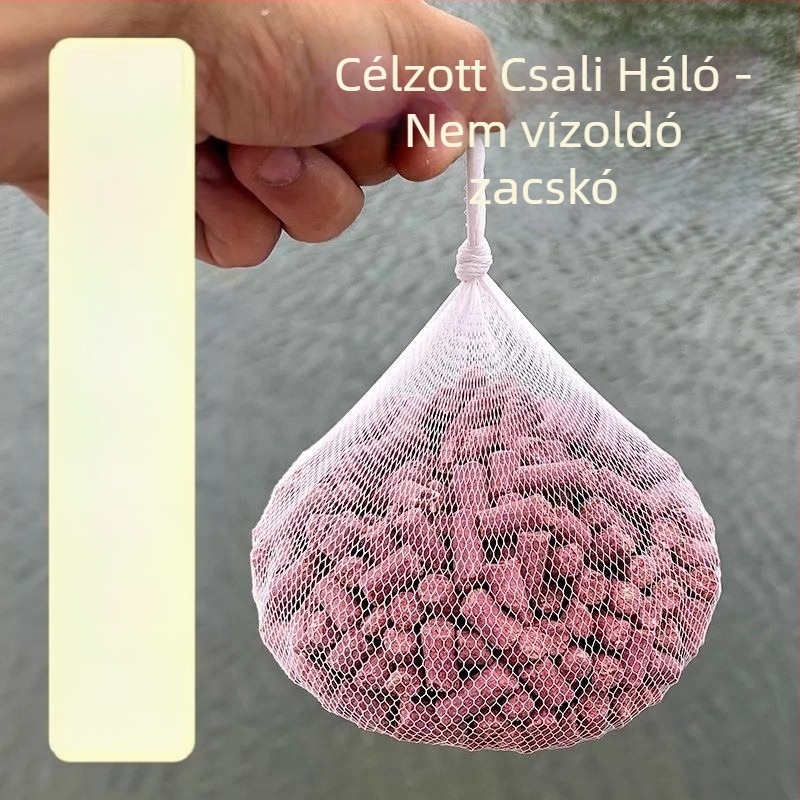 Horgász etetőzsák rögzített pontú etetőhálóval, hosszú Hatótávolság kukoricaszem etető, PE anyag