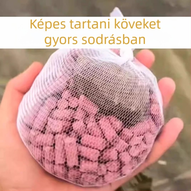 Horgász etetőzsák rögzített pontú etetőhálóval, hosszú Hatótávolság kukoricaszem etető, PE anyag