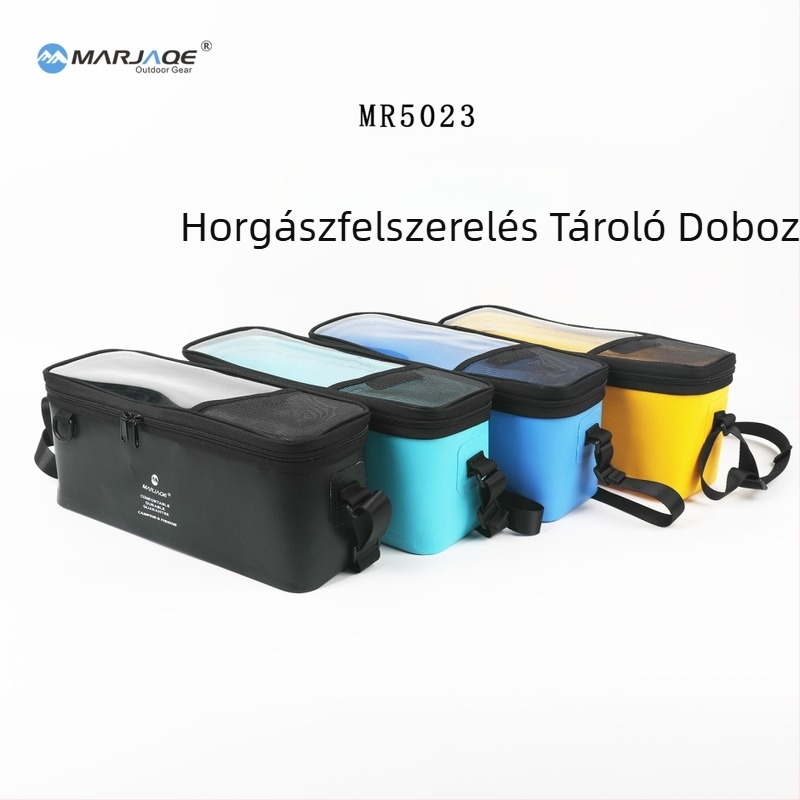 Marjaqe Horgászfelszerelés Tároló Táska – PVC anyag, egy vállú kialakítás, vízálló, merev acélgyűrű