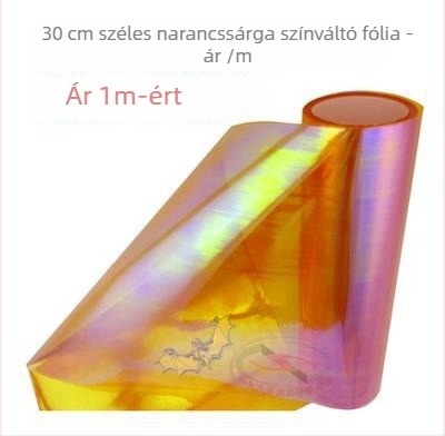 Autó fényszóró fólia | Átlátszó, színváltó fólia kameleonhatással | Anyag: Egyéb; Szerelés: Ragasztó típus; Minta: A képen látható