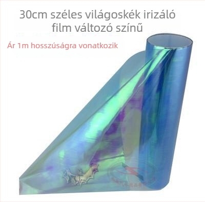 Autó fényszóró fólia | Átlátszó, színváltó fólia kameleonhatással | Anyag: Egyéb; Szerelés: Ragasztó típus; Minta: A képen látható