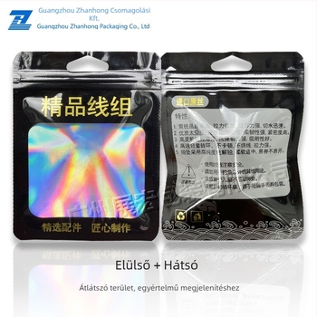 Horgászhorog csomagoló zacskó, átlátszó ZIP-zár, 3 cm zárás, új anyag, Guangzhou eredet
