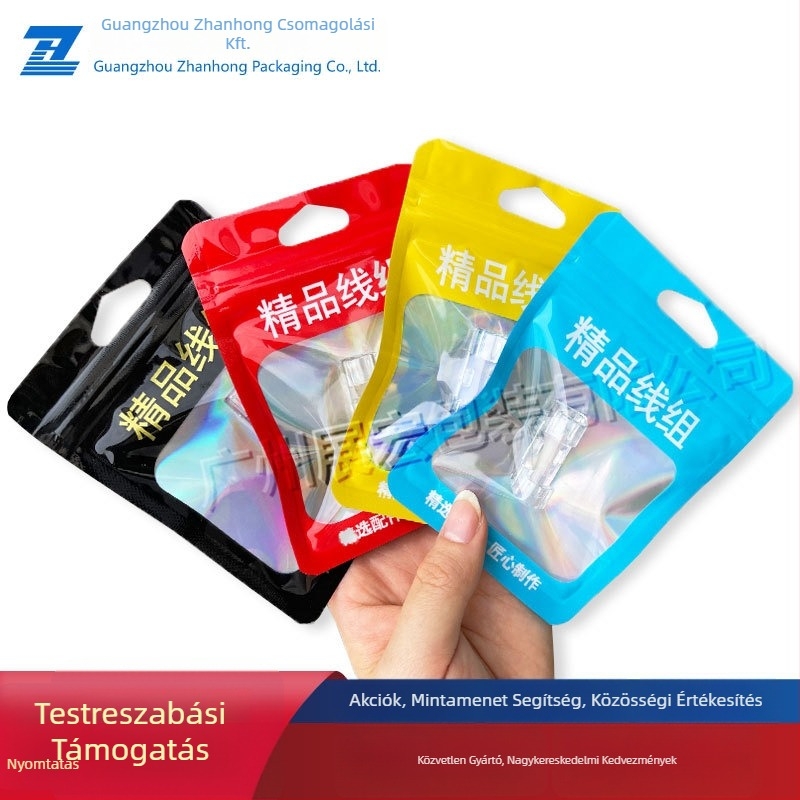 Horgászhorog csomagoló zacskó, átlátszó ZIP-zár, 3 cm zárás, új anyag, Guangzhou eredet