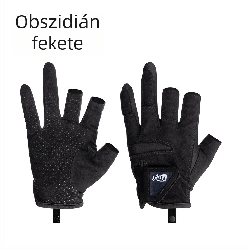 Háromujjas horgász kesztyű kültérre – Csúszásmentes, UV védelem, Meleg, Légáteresztő (anyag: laxieli)