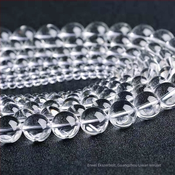 Természetes fehér kristály gyöngyök, 4 mm, kör alakú, polírozott, félkész DIY ékszer alkatrészek
