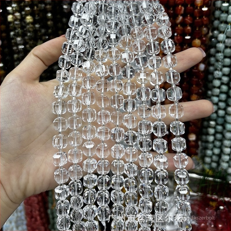 Természetes fehér kristály gyöngyök, 4 mm, kör alakú, polírozott, félkész DIY ékszer alkatrészek