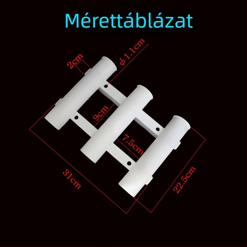 Palaemon műanyag horgászbot tartó háromcsöves tengeri horgászathoz