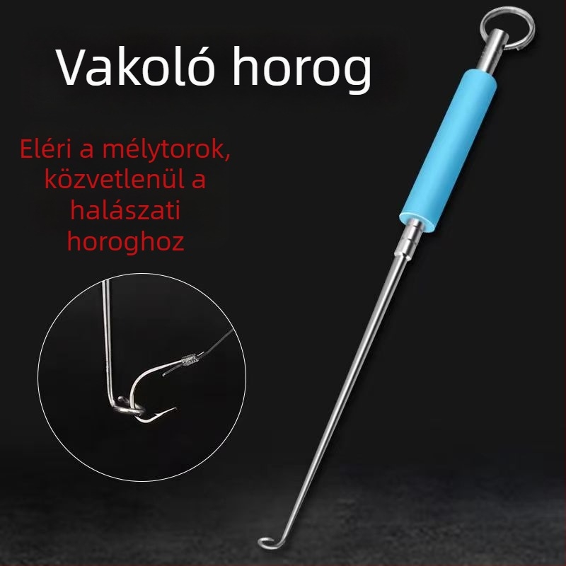 Horogeltávolító, japán stílusú, rozsdamentes acélból, mély torok