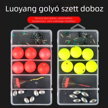 Taoyu cat Horgász úszó készlet habos úszókkal, réz gyűrűkkel és ólom súlyokkal dobozban