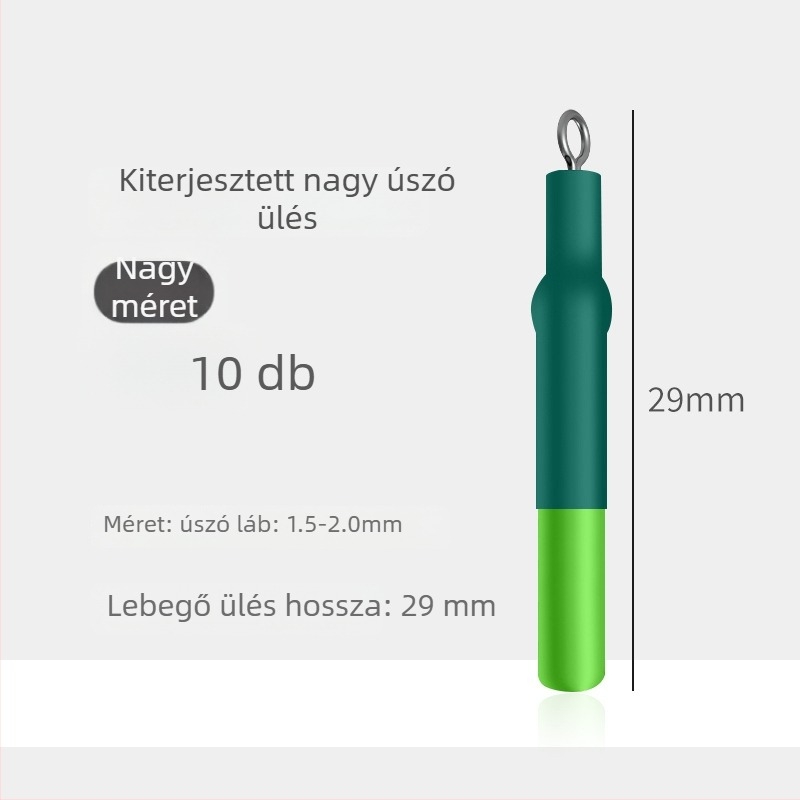 Szilikonból készült hosszított úszóülés, csúszó és forgó mechanizmussal, megerősített függőleges tartó nagy pontyokra