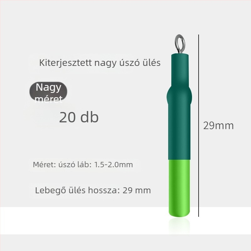 Szilikonból készült hosszított úszóülés, csúszó és forgó mechanizmussal, megerősített függőleges tartó nagy pontyokra