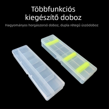 Kiterjesztett műanyag tárolóhordozó horgász felszereléshez, multifunkcionális egy-/két szintes úszóedény, hordozható tároló nyomáscsökkentő orsóval