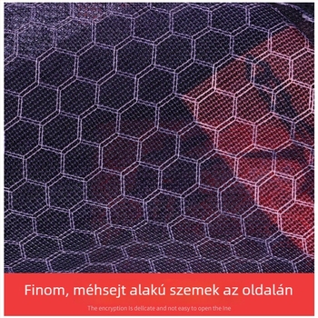 Kis szemű karbonszerű horgász hálófej, kör alakú keret, alumíniumötvözet, levehető hálótáska