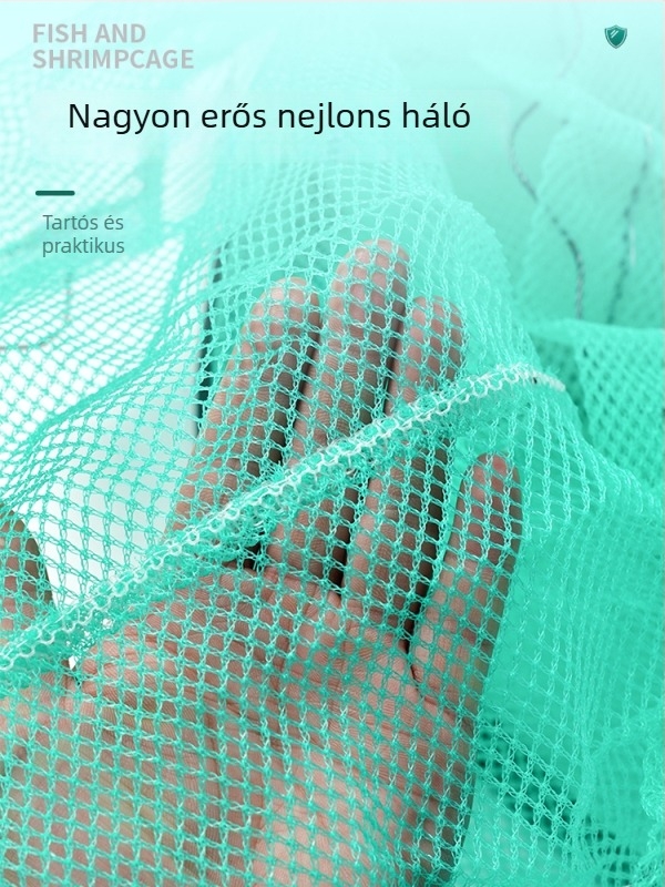 Összecsukható kerek hálókosár halak és garnéla számára – ideiglenes tartás homár és rákok részére, megerősített halvédő ketrec, különféle hal- és garnéla ketrecek — Márka: Más; Eredet: Kína; Anyag: Más