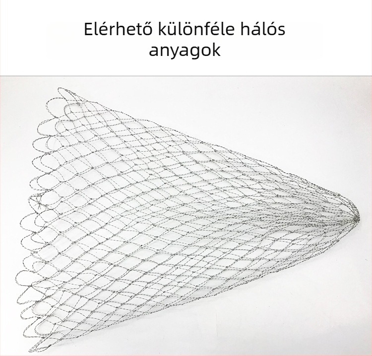 Szilárd rozsdamentes acélból készült halászati háló-gyűrű univerzális interfésszel, összecsukható és megerősített