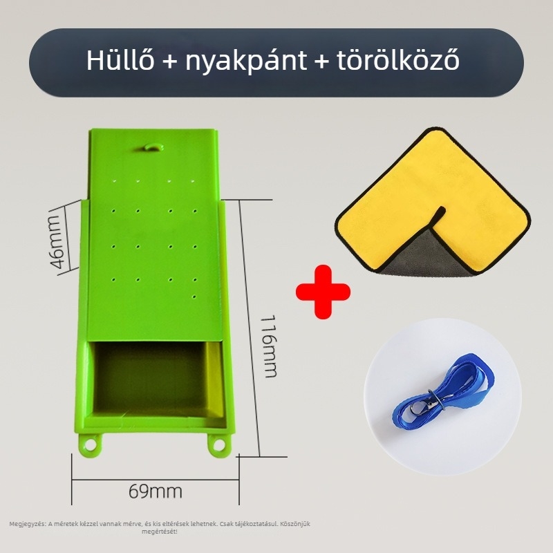 Hordozható földigiliszta csali doboz, műanyagból, nyakpánttal, OEM elérhető