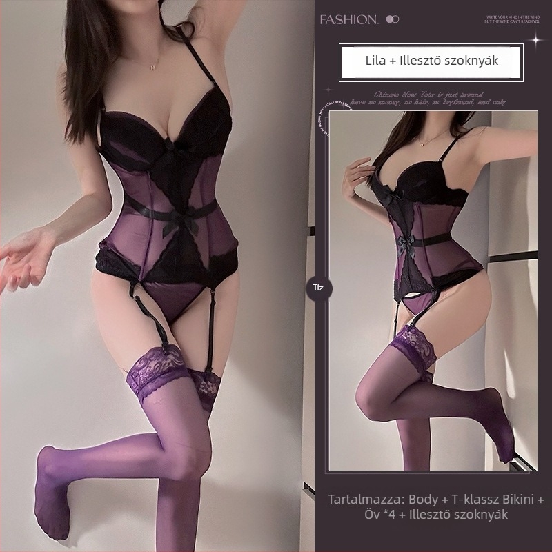 Női egyenruha-stílusú fehérnemű szett — poliészter szövet 90–95% (2024 tavasz)