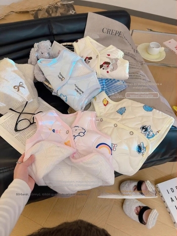 Gyerekeknek szóló mellény – lazító kardigán stílus, vastag, poliészter töltet, poliészter bélés