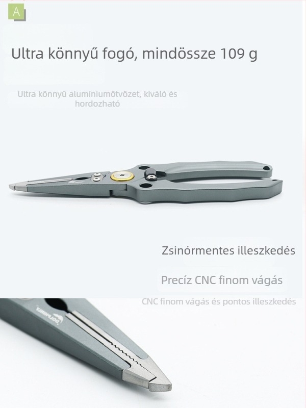 Dolphin csali fogó készlet alumínium ötvözetből, könnyű, beépített mérleggel, multifunkcionális nagyhalakhoz