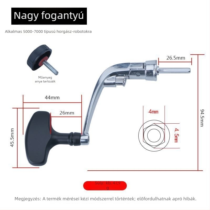 Hui Fishing Fém fogantyú orsóhoz – kompatibilis spinning orsókkal
