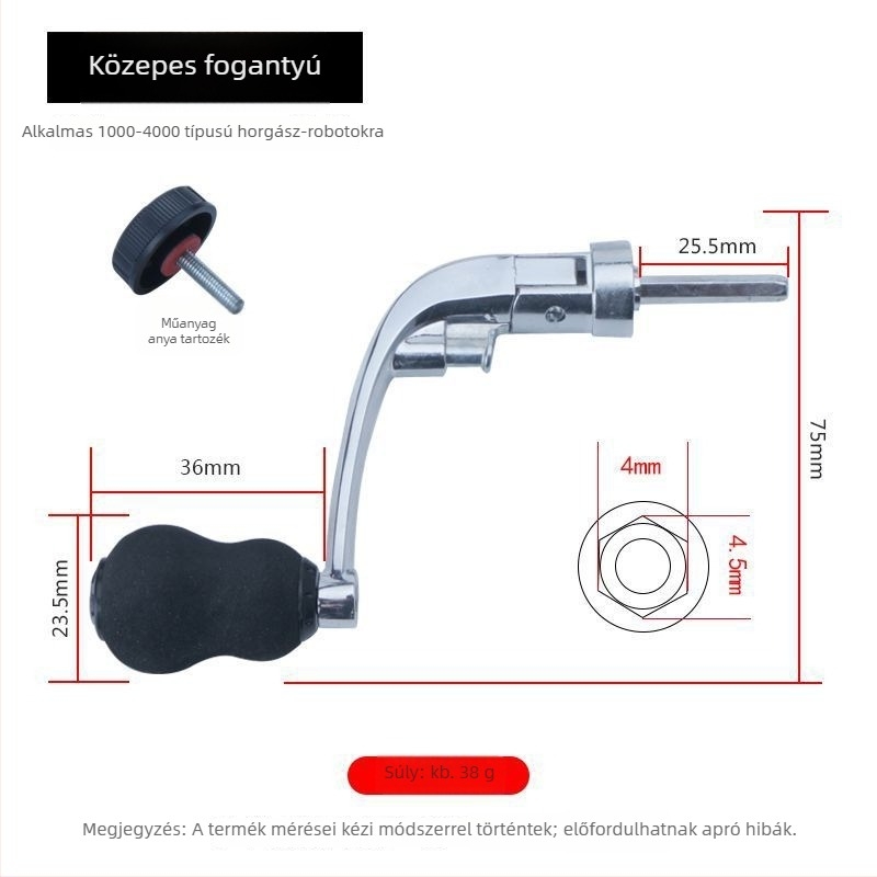 Hui Fishing Fém fogantyú orsóhoz – kompatibilis spinning orsókkal