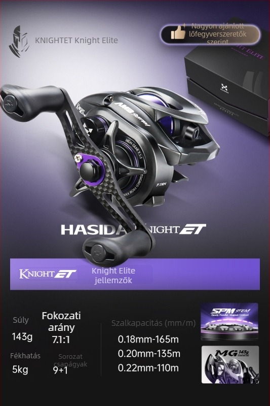 Hasda Knight Elite horgászorsó – Hosszú hatótáv, Ultra könnyű, Alumínium-magnézium ötvözet