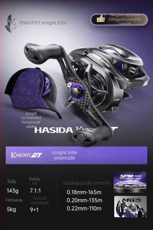 Hasda Knight Elite horgászorsó – Hosszú hatótáv, Ultra könnyű, Alumínium-magnézium ötvözet