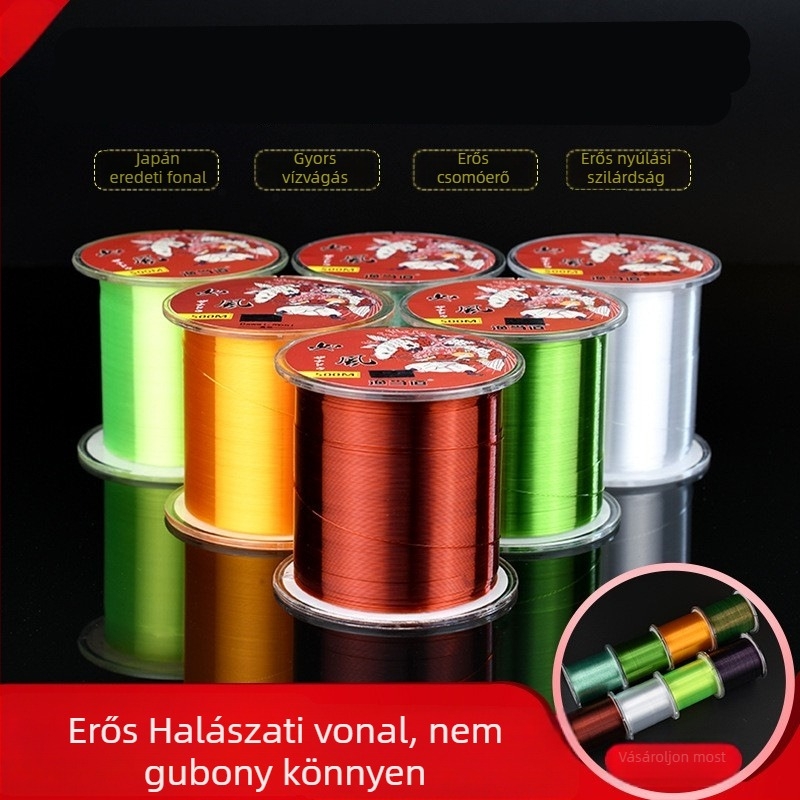 Nylon horgászvonal, erős, 6 darabos dobozban