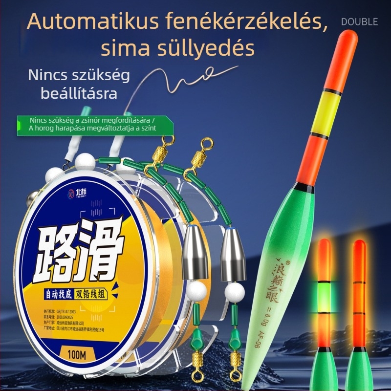 Teljes nylon horgász damil készlet előre kötött úszóval és használatra kész damillal hosszú dobásokhoz nagytestű halakhoz