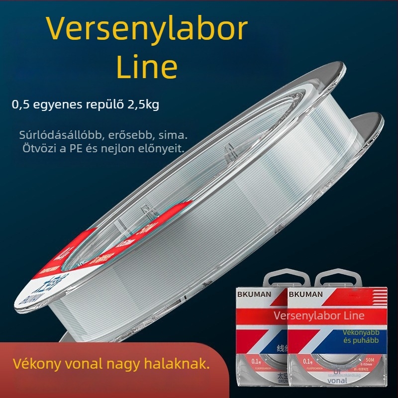 BKUMAN nejlon fő horgász damil, húzóerő 0,5–10 kg, csomagolás 100 darab/doboz, Kína