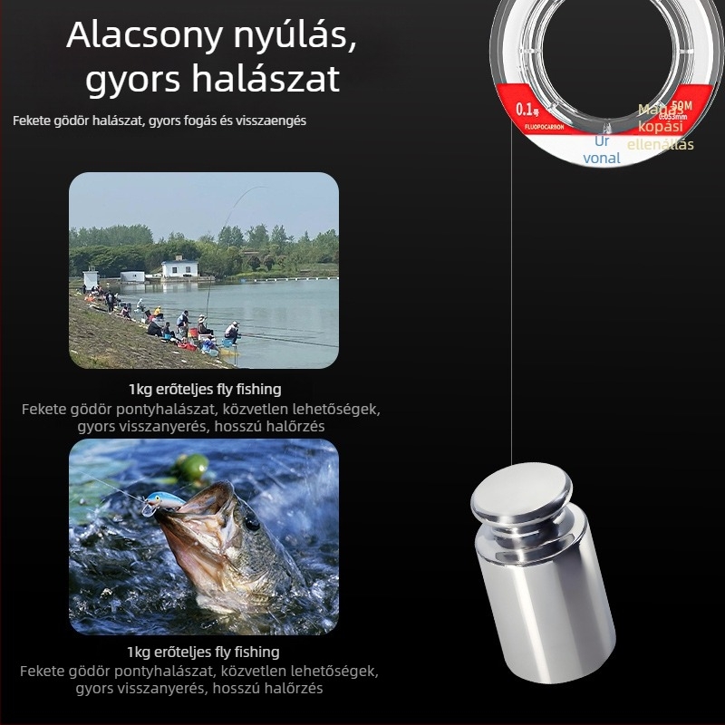 BKUMAN nejlon fő horgász damil, húzóerő 0,5–10 kg, csomagolás 100 darab/doboz, Kína