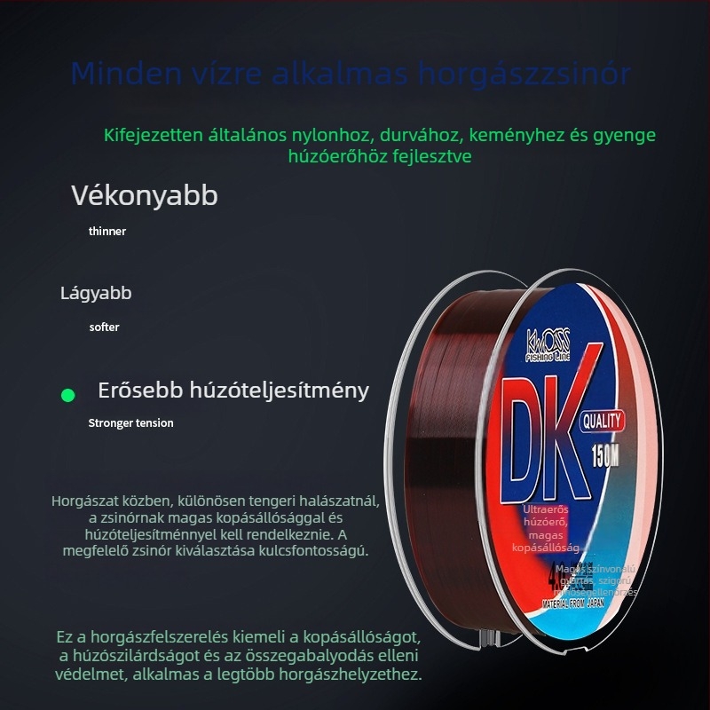 Huaya Nylon fő damil – magas szakítószilárdságú halászati damil, dobozban 10 tekercs