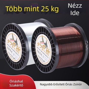 Nagy teherbírású tengeri damil, 0,6–1,0 mm, nylon fő damil nagy példányokhoz