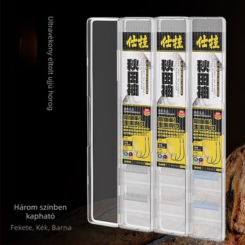 Akita sleeve line – kettős horog, előkötött vezető vad keszeghez fehér csíkokkal, 20 darab kész vezeték