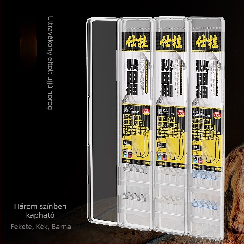Akita sleeve line – kettős horog, előkötött vezető vad keszeghez fehér csíkokkal, 20 darab kész vezeték