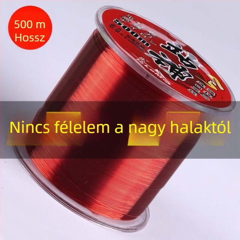 Nylon horgász zsinór, fő zsinór, 500 m hosszú, tengeri horgászathoz