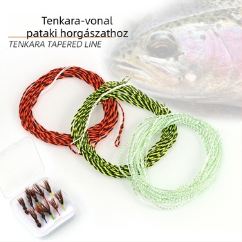 Tenkara főline, kúpos, kézzel kötött fonott vonal, 12ft–13ft