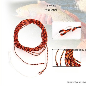 Tenkara főline, kúpos, kézzel kötött fonott vonal, 12ft–13ft