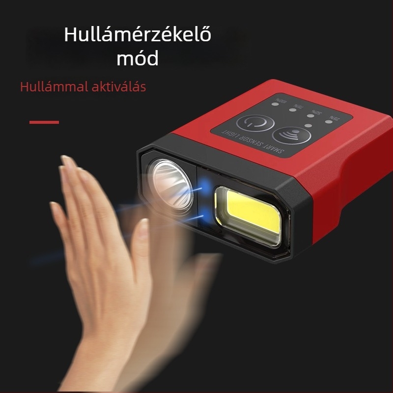 Újratölthető LED fejlámpa sapkára rögzíthető klipszel – éjszakai horgászathoz és futáshoz, 3W, 1200mAh, hatótávolság 100–200 m
