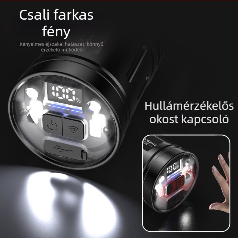 Camper Éjszakai horgászlámpa – újratölthető, töltővel