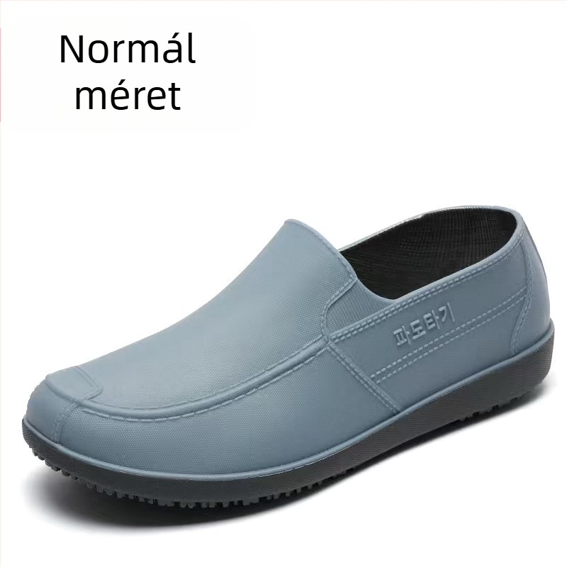Férfi PVC esőcsizmák, alacsony szárú, EVA talpbetét, hálós bélés, kopásálló