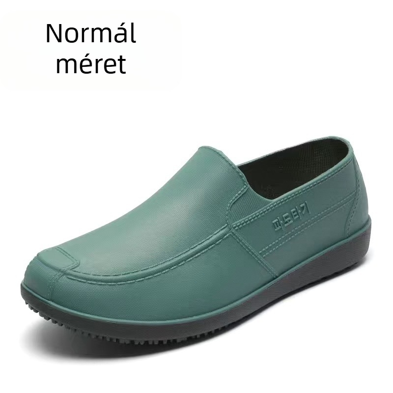 Férfi PVC esőcsizmák, alacsony szárú, EVA talpbetét, hálós bélés, kopásálló