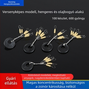 Olívazöld szilikon spacer gyöngyök horgászathoz (Space Bean) – gyöngy készlet