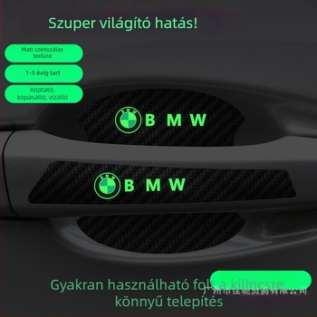 Ajtócsésze fogantyú matricája szénszálas bőrből, autólogó stílussal, ragasztó telepítés, Keith