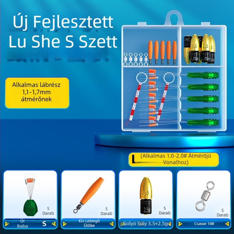 Little Impatiens teljes horgász felszerelés készlet csúszó úszóval és térközi gyöngyökkel a hosszú dobásokhoz